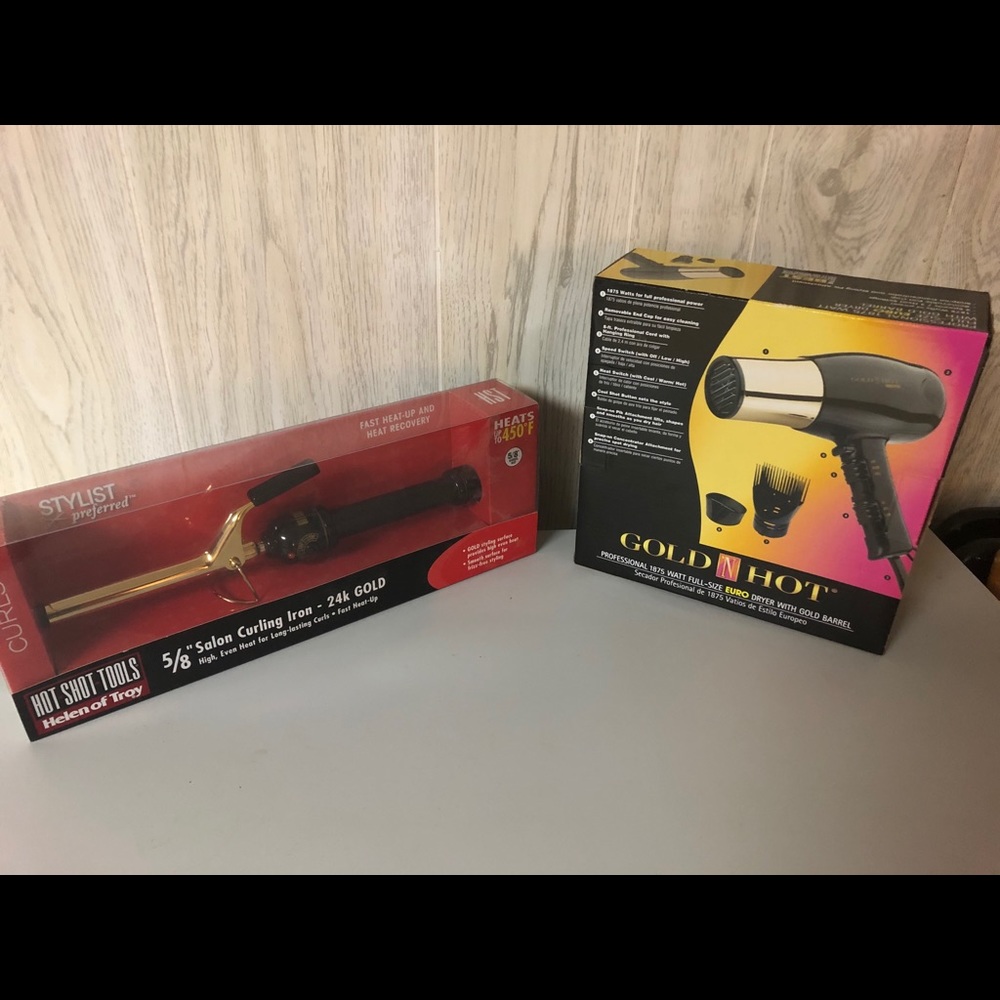 NWT Hair Blow Dryer & Curling Iron